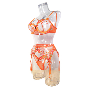 Vente en gros sur mesure Ensemble 3 pièces en maille érotique pour femmes matures Lingerie sexy respirante pour femmes Lingeries sexy - Product Image 2