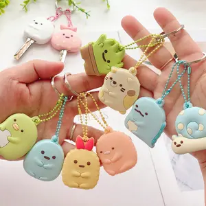 Lovely Cartoon Silicone Protective Key Case Cover For Key Control Dust Cover Holder Animation Figures key Pendant Key Holder