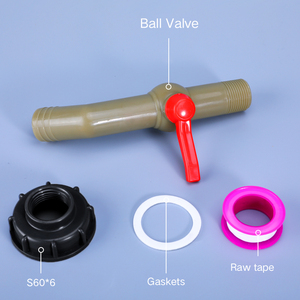 Robinet à bille d'extension pour réservoir de tonneau avec <span class=keywords><strong>tuyau</strong></span> en plastique externe pour l'<span class=keywords><strong>arrosage</strong></span> des jardins et des terrains de golf, fabriqué en matériau PP - Product Image 2
