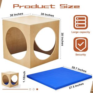 Ensemble de cubes de lecture confortables Lechao avec tapis de repos doux de 30x30x30 pouces - Mobilier de classe préscolaire en métal pour l'école à domicile et la garderie - Product Image 3