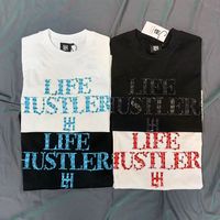 Camiseta de Manga Corta de Algodón Puro con Estampado de Letras Básico de Color Sólido para Parejas, Estilo Moderno