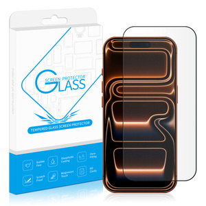 Protector de Pantalla de Vidrio Templado <span class=keywords><strong>3</strong></span> en 1 con Nueva Tecnología 3A Anti-Reflejos, Anti-Reflejos de Luz y Anti-Huellas para iPhone 14 15 16 17 - Product Image 1