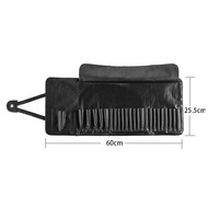 Sac à outils de maquillage portable étanche et durable avec 12 18 24 fentes organisateur étui personnalisé pour porte-pinceau de maquillage pour femmes