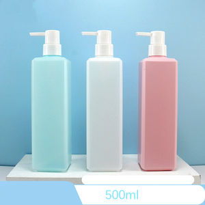 300ml 500ml HDPE Shampooing Conditionneur Bouteilles De Luxe Carré Rose <span class=keywords><strong>Gel</strong></span> <span class=keywords><strong>Douche</strong></span> Bouteille Avec Pompe Blanche 250 ml Lotion Distributeur Bouteille - Product Image 3