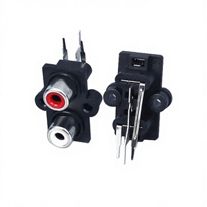 RCA <b>Socket</b> Red White 2 Holes Lotus Audio AV Signal PCB Plug - Product Image 2
