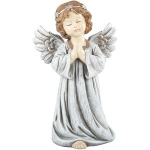 Statuette di Cherubini in Resina Dorata con Ali e Anello LED per Decorazione Interna - Product Image 1