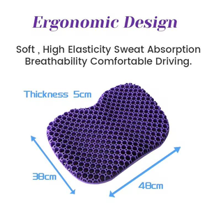 Cuscino Ergonomico Multifunzionale in Gel TPE a Nido d'Ape per Ufficio e Casa, Traspirante e Rinfrescante per l'Estate, Lavabile, per Sedie e Auto - Product Image 6