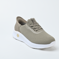 Chaussures de course en maille respirantes pour hommes, décontractées, à lacets, couleur unie, printemps-été, vente en gros directe