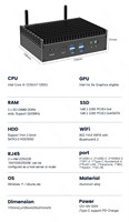 Mini PC Intel Core I3-1215U, Doble LAN de 2.5GbE, 6 Puertos USB, HDMI 2.0, DP, Tipo-C, WiFi 6, Computadora de Escritorio Empresarial