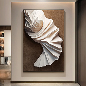 Cuadro Abstracto al Óleo sobre Lienzo con Marco Negro Rectangular, Decoración Moderna para Sala de Estar, Pintura de Alta Gama para Entrada - Product Image 4
