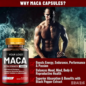 Fabricante de Cápsulas de Raíz de Maca Gelatinizada de Marca Privada, Suplemento de Maca Orgánica de Henan, Antioxidante, Vegano, Sin Gluten, para Adultos, 60 Cápsulas - Product Image 4