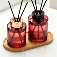 Bouteille diffuseur à roseau ronde 100ml 200ml 300ml Bouteille diffuseur en verre Bouteille diffuseur ronde