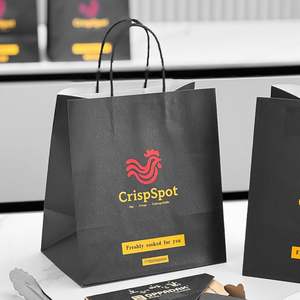 Sac d'emballage personnalisé en papier kraft biodégradable, recyclable, résistant à la graisse, pour la restauration rapide, les hot-dogs, les sandwichs, les hamburgers - Product Image 3