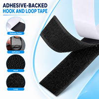Bande Velcro Auto-Adhésive Double Face Robuste et Ultra-Resistante avec Adhésif 3M, Sangle à Crochets et Boucles, Serre-Câbles