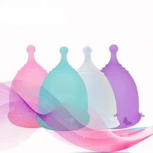 Reutilizável Menstrual Cup Período Menstrual Cup Silicone Médico Copo Menstrual da Mulher S-43MM, L-46MM 100 18g