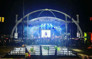 Iluminación de aluminio por encargo exposición móvil espiga Domo perno redondo medio círculo techo para escenario truss - Product Image 5