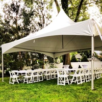 Tentes d'extérieur imperméables One Event Supply 15 x 30 pieds pour 50 personnes, tentes à armature pour événements, pavillons