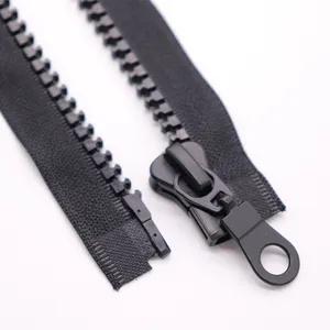 KY vislon zipper #10 detached jacket resin zipper open end custom plastic tractor zipper