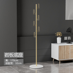 Perchero de pie moderno minimalista de metal con almacenamiento para dormitorio, colgador de ropa, lujo, losa de piedra, Cactus Bag - Product Image 5