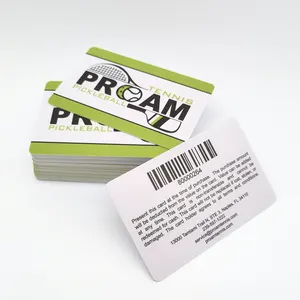 Hoge Kwaliteit Op Maat Bedrukt Plastic Pvc Barcode Cadeaubon Met Papieren Kaarthoes