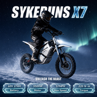 SYKERUNS X7 Hard Enduro Motorcycle off Road Electric Dirt Bike 5500W 220Nm High Torque Technical Terrain Trail Performance