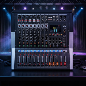 Mezclador amplificador de audio profesional GSP 10 de 10 canales y 500w con MP3 y Bluetooth para presentaciones en vivo y transmisiones en directo. - Product Image 6