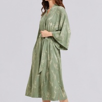 Peignoir en fibre de bambou personnalisé pour femme, robe décontractée et confortable, pyjama léger, robe de nuit pour usage quotidien à la maison