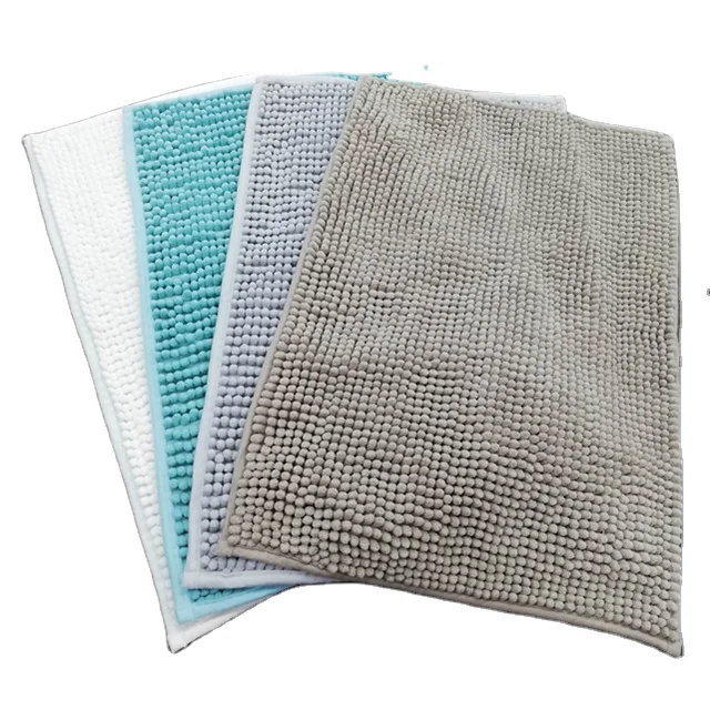 Китай горячая продажа Противоскользящий мягкий микрофибра синель полиэстер коврик для ванной