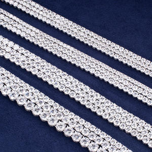 18k सोने की प्रयोगशाला में उगाई गई हीरा टेनिस ब्रैसलेट इजी प्रमाणित vvvd hpht 2 मिमी 3 मिमी 4 मिमी 5 मिमी श्रृंखला गहने महिलाओं और पुरुषों के लिए - Product Image 6