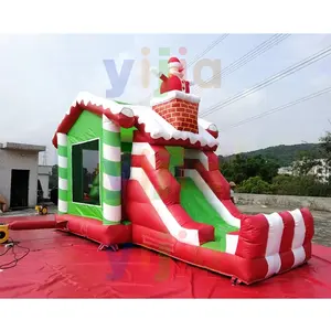Hot Sale Christmas New Design Inflatable Bouncer Kids Bouncy Castles with Slide for Sale