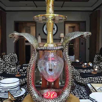 Ornements de luxe pour Shisha Narguilé Serpent Unique Shisha Big Chicha Serpent Forme Verre Narguilé Résine Animal Shesha Avec Tuyau Serpent