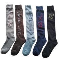 Chaussettes d'équitation confortables jusqu'au genou, logo personnalisé, chaussettes d'équitation unisexes pour bottes