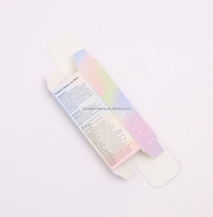 FAVORCRAFTS Boîtes à gloss à lèvres portables personnalisées avec impression dégradée arc-en-ciel, emballage cosmétique pour rouge à lèvres liquide, boîte pliable en carton