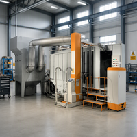 Lini Produksi Powder Coating Elektrostatik Sistem Mesin Semprot Bubuk Lini Perakitan dengan Konveyor Otomatis dan Oven Booth Cat