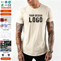 T-shirt de sport imprimé en coton/élasthanne 180G à manches courtes, séchage rapide, pour l'entraînement, la course et le fitness estival