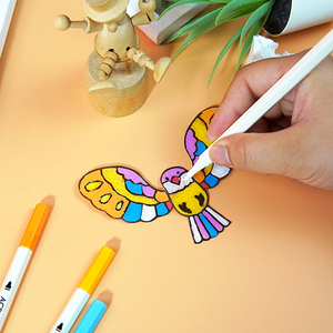 Kit de création de décorations de fenêtre DIY : Créez vos propres attrape-soleil <span class=keywords><strong>en</strong></span> forme d'oiseaux pour enfants – Marqueurs acryliques, <span class=keywords><strong>dessin</strong></span>, art et artisanat pour décorer les fenêtres, cadeaux - Product Image 4