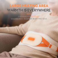 TOHACHI Appareil de massage portable pour le soutien lombaire, vibration et chaleur, rechargeable par USB, batterie au lithium, soulagement des douleurs lombaires et abdominales