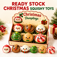 Jouet Squishy de Noël en forme de Boulette, Adorable Père Noël, Renne, Bonhomme de Neige, Ensemble de Jouets à Presser en TPR, Anti-stress pour les Fêtes, Coffret Cadeau pour Enfants et Amis