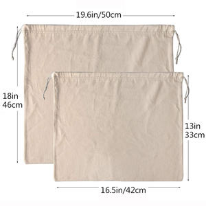 Op maat gemaakte witte flanellen geborstelde dikke katoenen stofzak met trekkoord voor handtas - Product Image 6