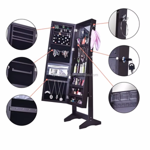 Cassa di gioielli in legno MDF <span class=keywords><strong>a</strong></span> <span class=keywords><strong>specchio</strong></span> nero - Product Image 2