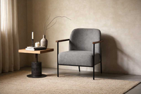 Fauteuil d'appoint moderne rembourré avec structure métallique, chaise longue de loisirs, résistant à l'eau, durable, pour extérieur, hôtel, hall d'accueil, réception