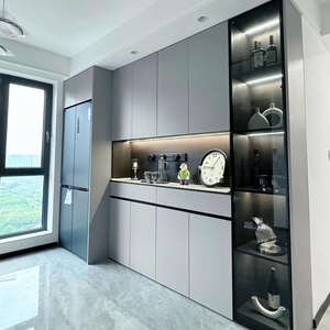 <span class=keywords><strong>Buffet</strong></span> moderne de luxe en bois massif blanc fait à la main pour le salon, l'hôtel, la cuisine - Bar à café, casiers avec grande capacité - Product Image 6