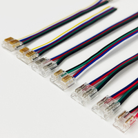 Conectores de Tira LED Grilight de 2/3/4/5/6 Pines IP20/IP65 Sin Soldadura con Revestimiento de Pegamento de un Solo Lado para Tiras COB de 5-12 mm (2 Años de Garantía)