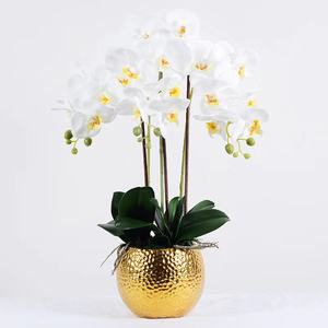 Fiori artificiali orchidee piante <span class=keywords><strong>con</strong></span> <span class=keywords><strong>vaso</strong></span> per la casa cucina ufficio scrivania tavolo festa di nozze Hotel decorazione disposizione - Product Image 5