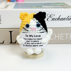 CLTF nuevo ganchillo positivo gato siamés muñeca Oficina escritorio decoración lindo Dí<span class=keywords><strong>a</strong></span> de San Valentín regalos de cumpleaños para el <span class=keywords><strong>mejor</strong></span> amigo novia - Product Image 3