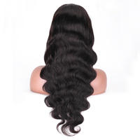 Perruque Body Wave 100% Cheveux Humains Vierges Indiens 13x4 Lace Front Sans Colle Pré-Pluckée Nœuds Blanchis Ligne de Cheveux Naturelle Pour Femmes Soyeuse