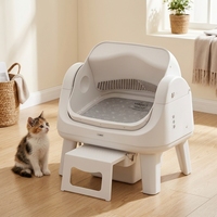 AutoScooper 12 Lite, bac à litière automatique pour chat, en plastique, facile à nettoyer, intérieur spacieux, marchepied confortable, grande capacité, pour plusieurs chats