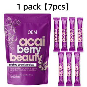 Guangdong Patlayıcı <span class=keywords><strong>Acai</strong></span> <span class=keywords><strong>Berry</strong></span> Tozu Karışık Meyve İçeceği Yaban Mersini Çilek Suyu Geliştirilmiş Kemik Yoğunluğu 7*10g Özelleştirilmiş OEM - Product Image 5
