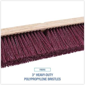3 en 1. Tête de brosse de sol robuste en polypropylène bordeaux, résistante au lave-vaisselle, 19x14x14 pouces, pour le nettoyage - Product Image 4