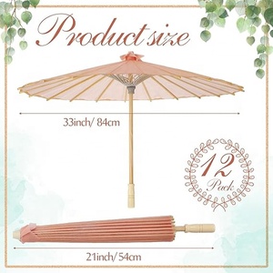 Parapluie en papier de bambou chinois de 84 cm pour la photographie, les costumes de cosplay, les mariages, les fêtes, la décoration de la maison, taille adulte, fait à la main - Product Image 5